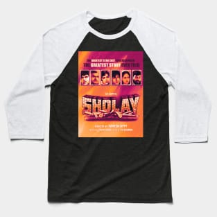 Sholay Retro Art Baseball T-Shirt